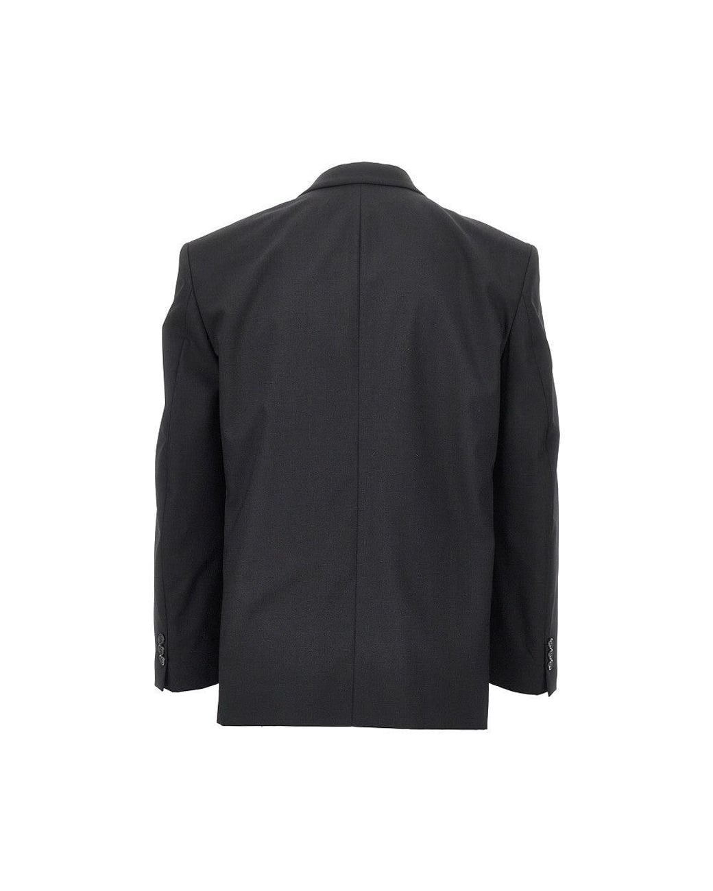 MARSĒM Black Wool-Blend Double-Breasted Jacket for men