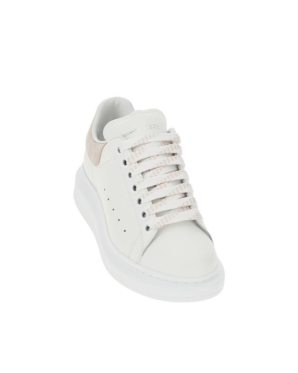 McQueen Gray Leather Oversize Sneakers
