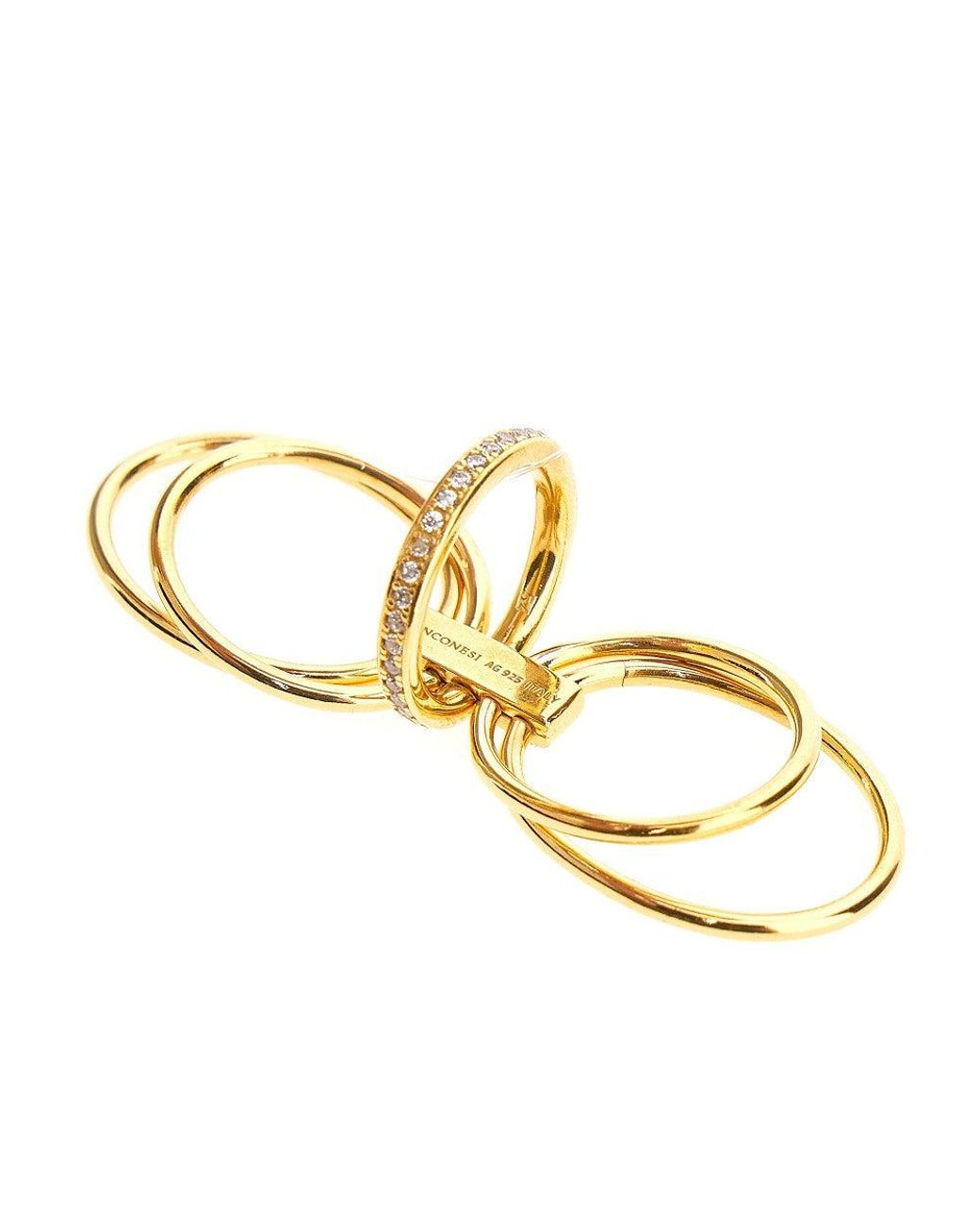 Panconesi Metallic 'Solar Crystal' Ring