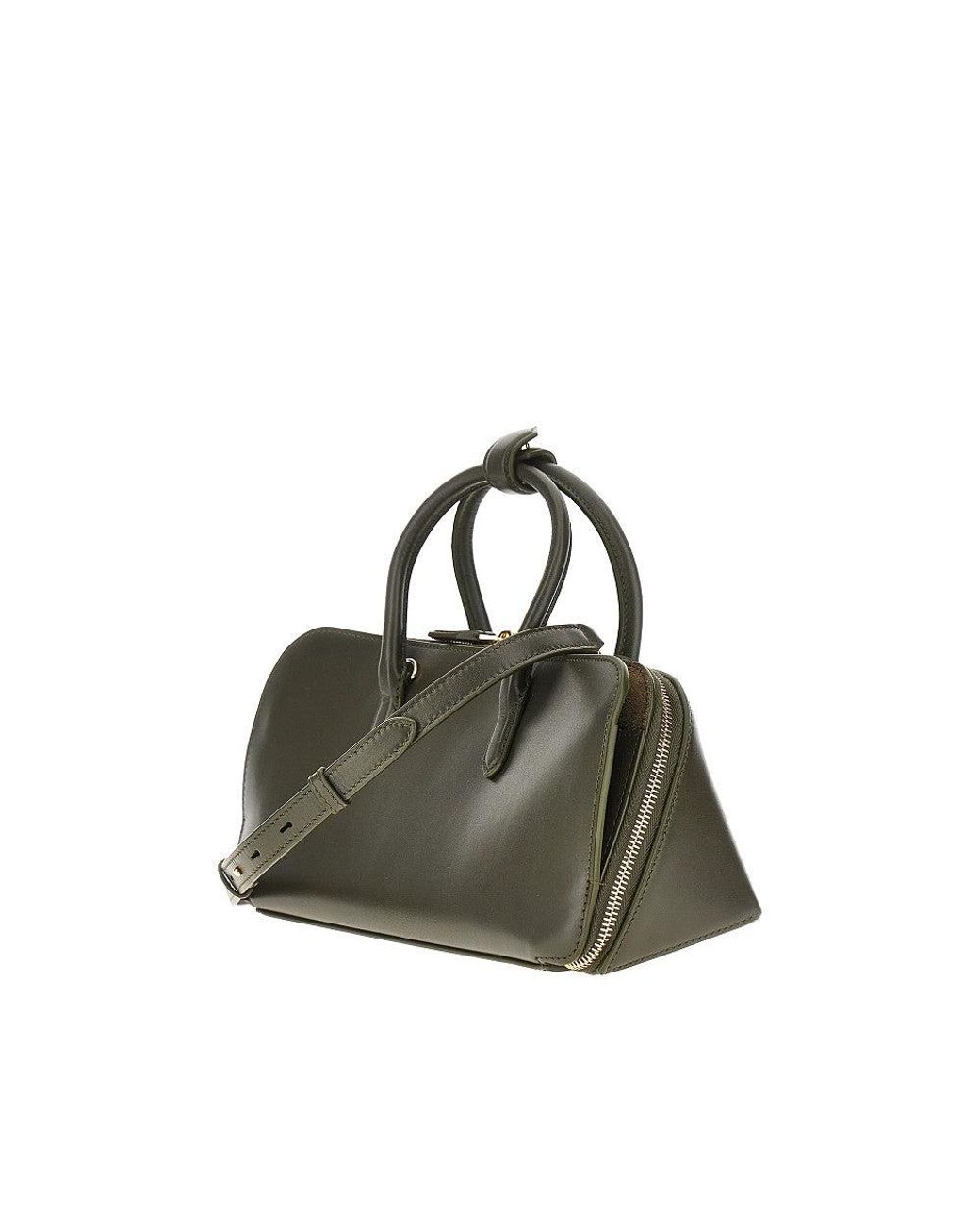Alaïa Green Box Leather Small 'Delta' Bag