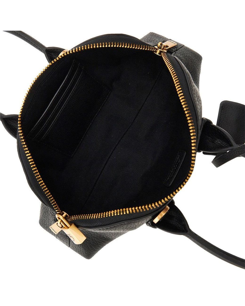 Pinko Black Grained Leather Small 'Escape Bag' Bag