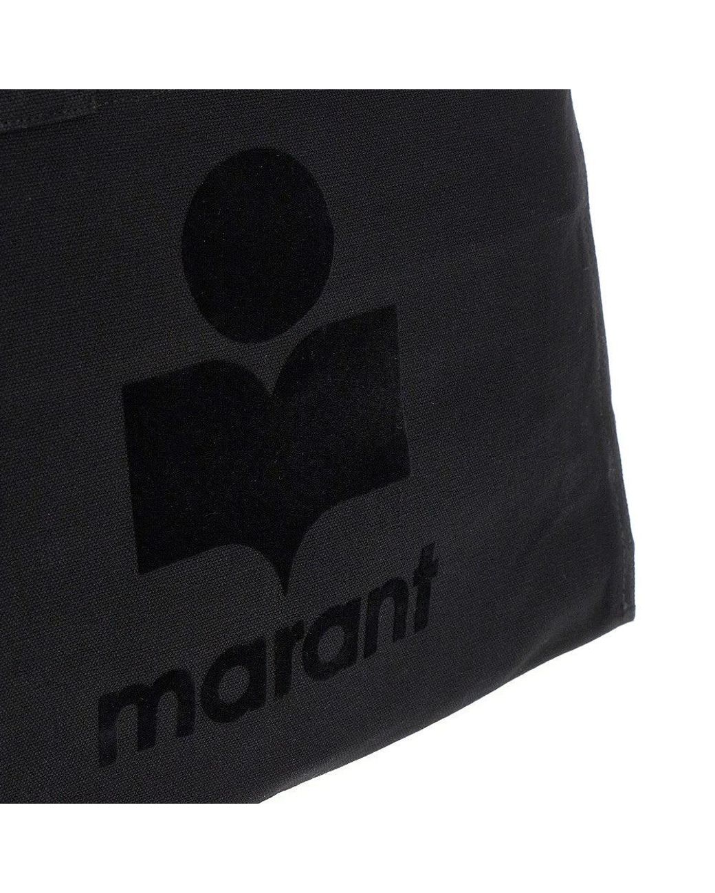 Isabel Marant Black 'Yenky Zipped' Canvas Tote Bag