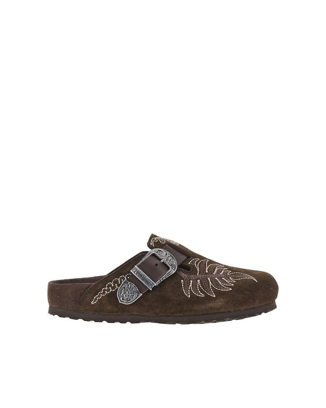Etro Brown Birkenstock By 'Boston' Mules