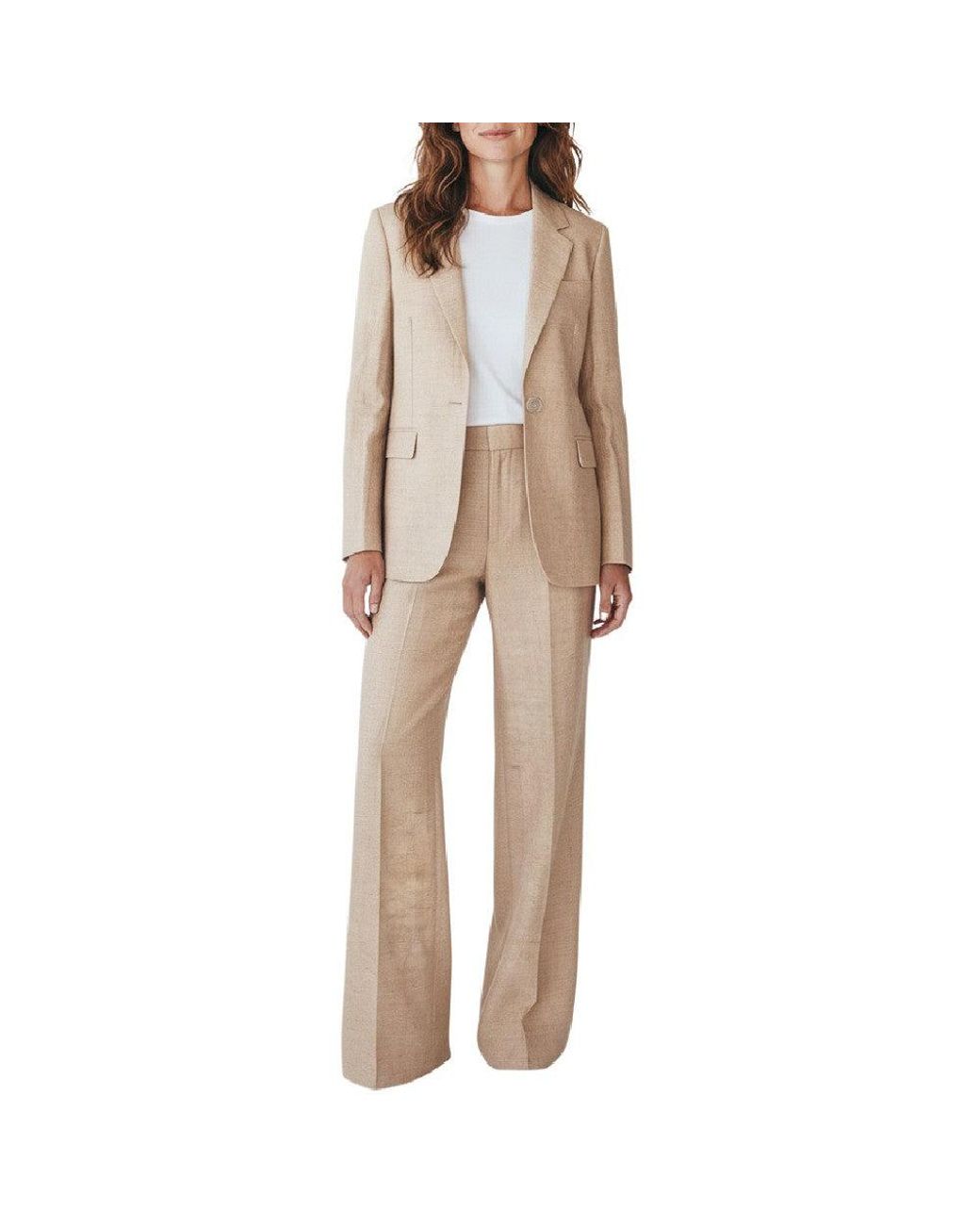 Tagliatore Natural 'Adrianne' Linen-Blend Tailored Suit
