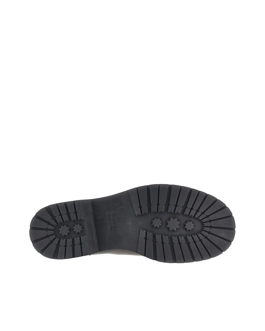Gucci Black Leather Boots With Web Intarsia for men