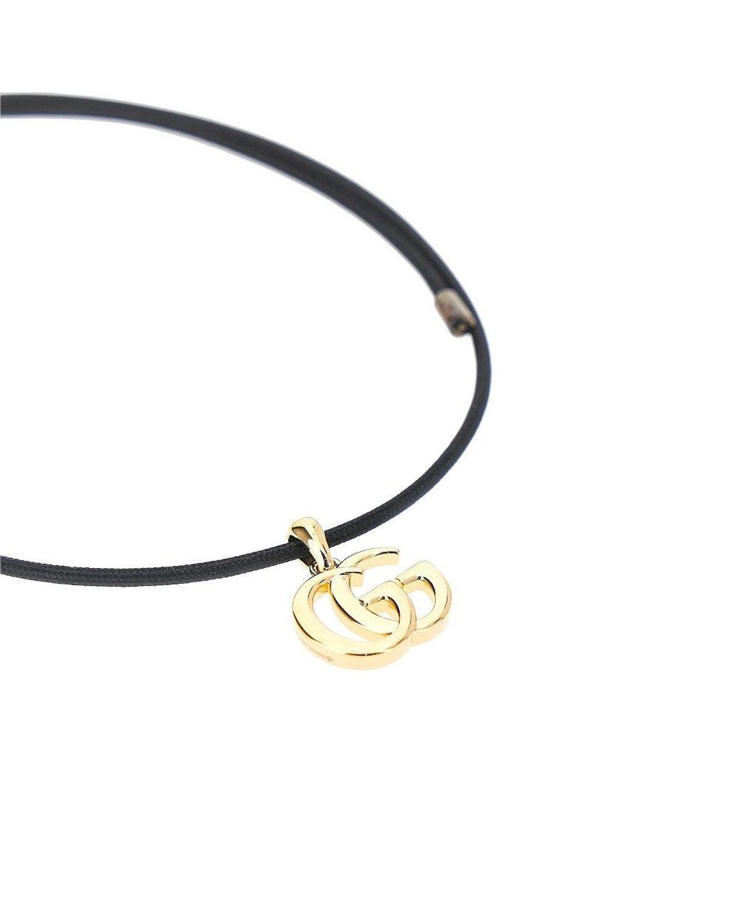 Gucci Metallic 'Gg Marmont' Magnetic Cord Necklace