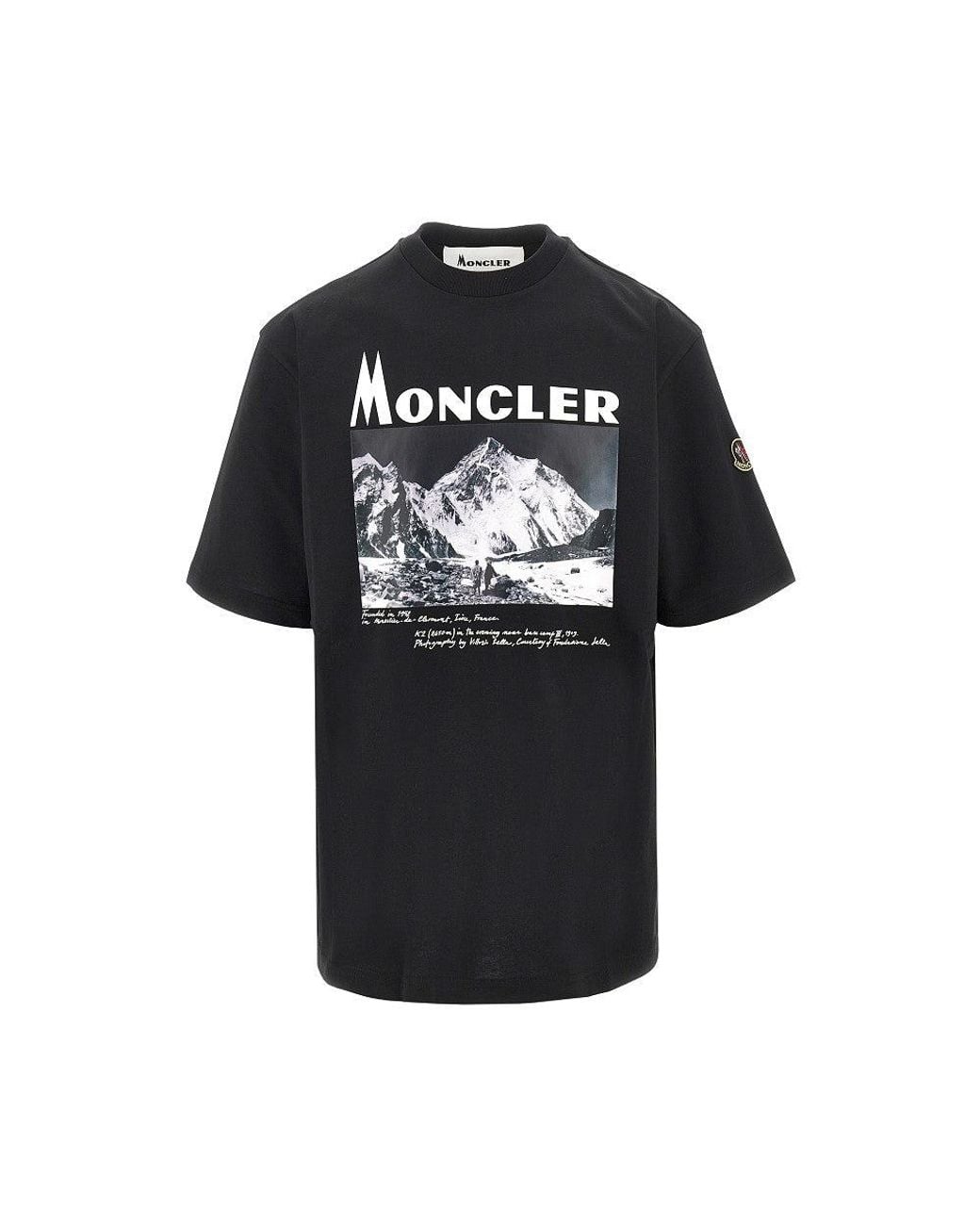 Moncler Black Re-Icons T-Shirt for men