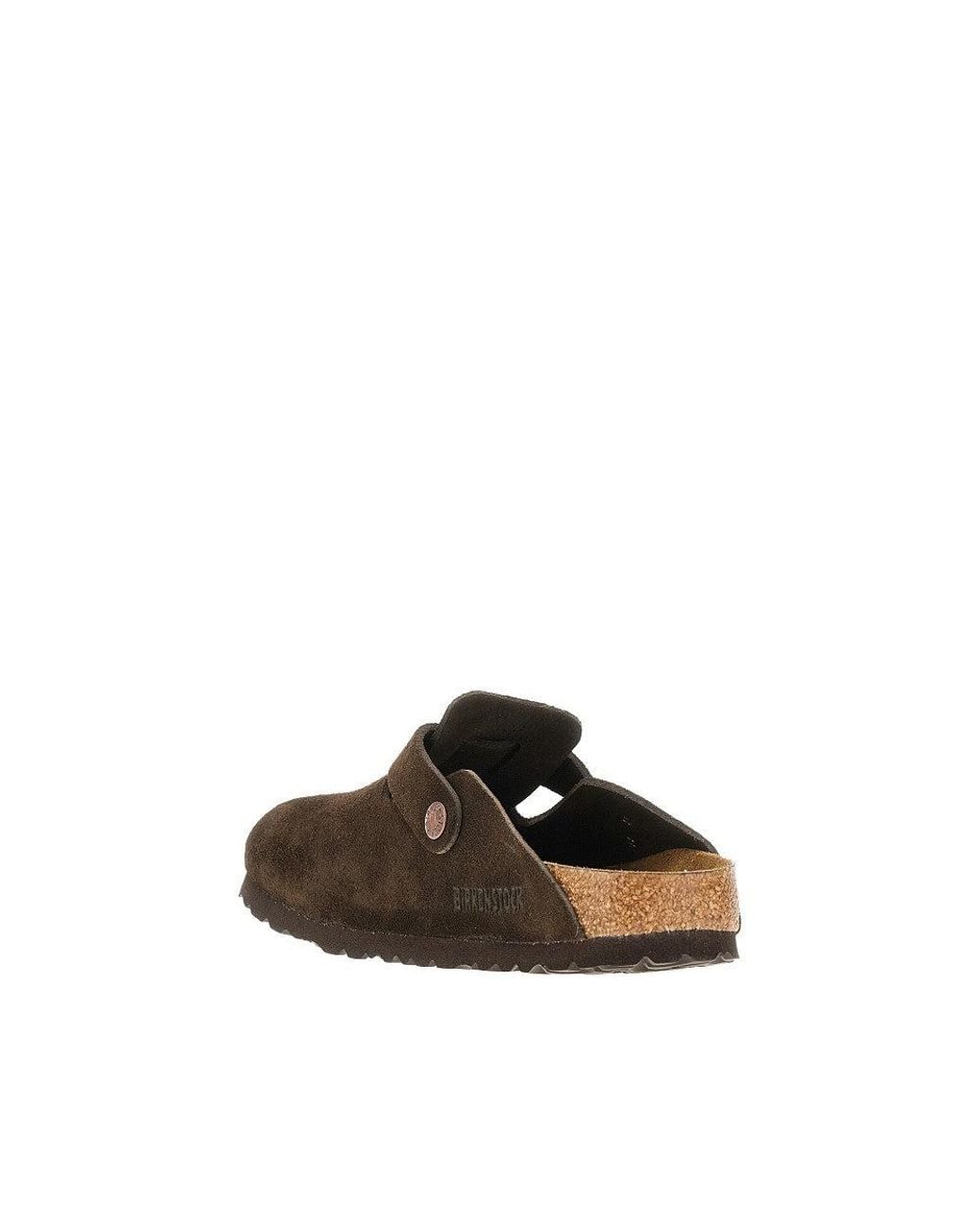 Birkenstock Brown 'Boston' Suede Leather Sabot for men