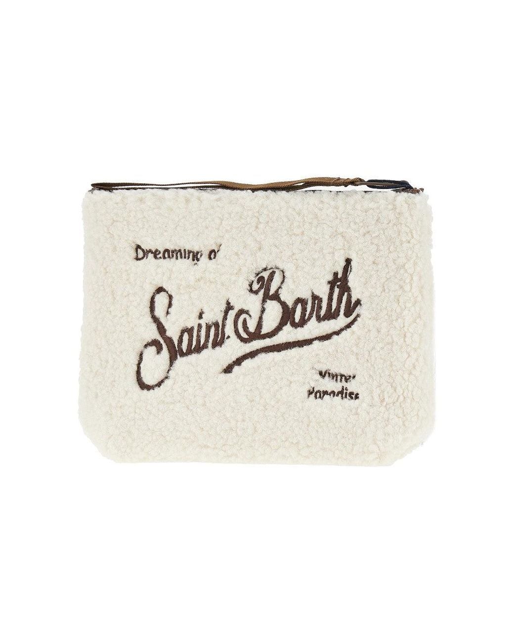 Mc2 Saint Barth White 'Aline' Teddy Pouch