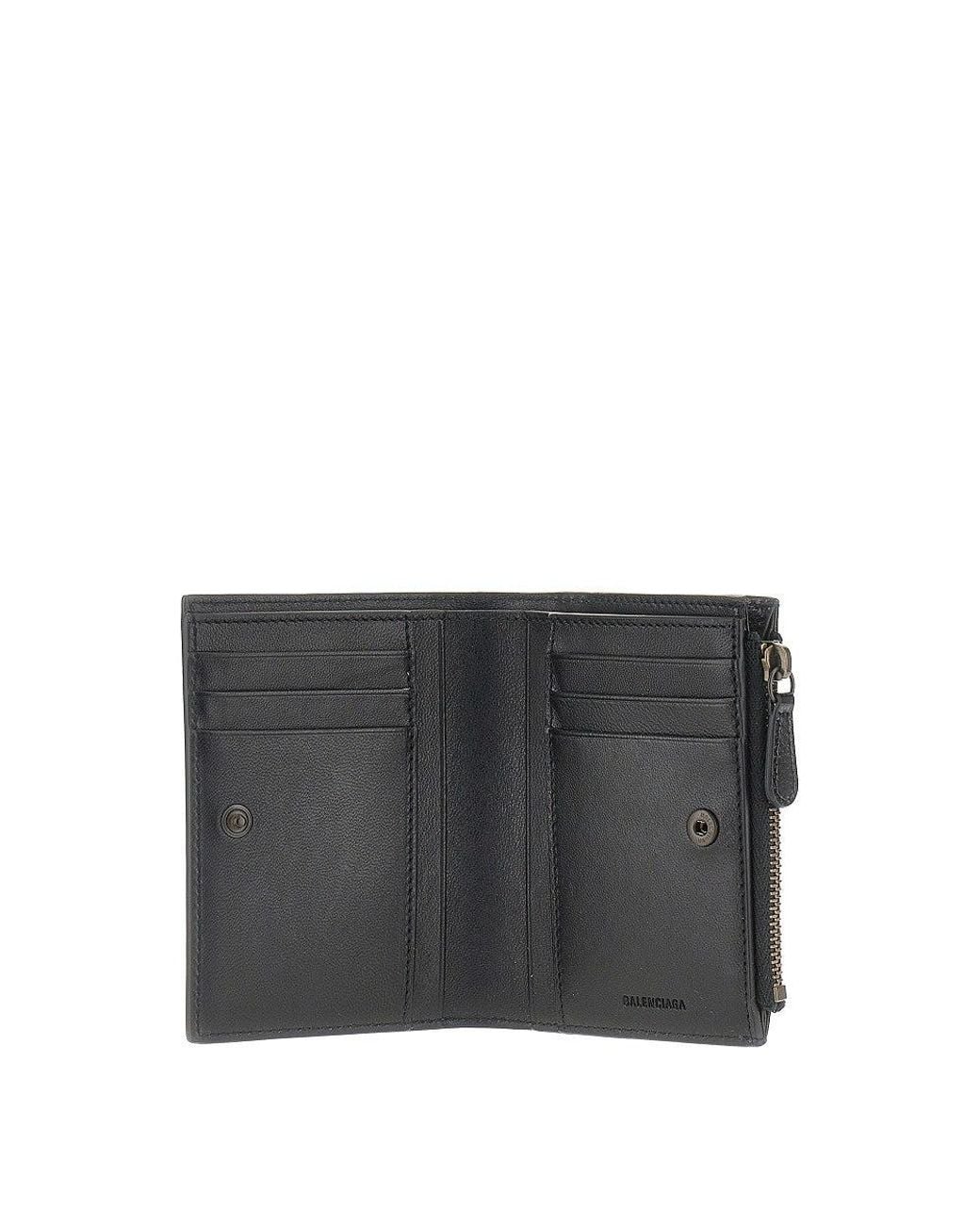 Balenciaga Blue 'Le City' Leather Bi-Fold Wallet