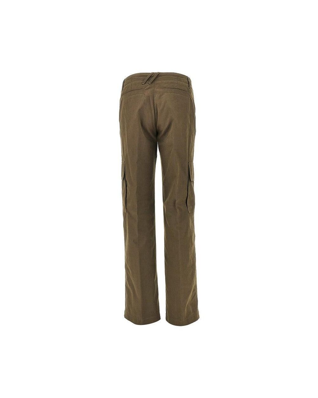 Burberry Green Gabardine Cargo Pants
