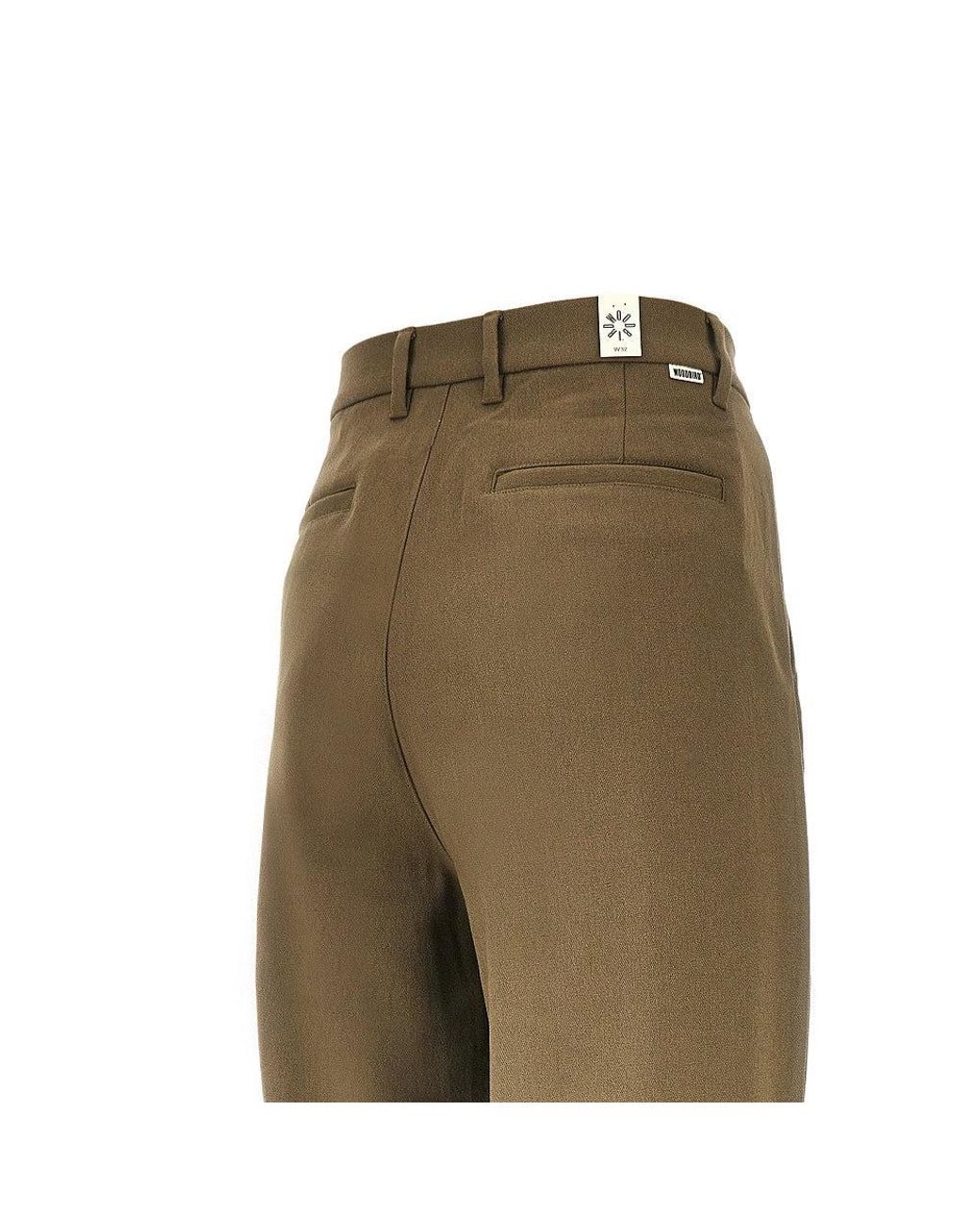Woodbird Green 'Wbrick Nickle' Pleated Pants for men