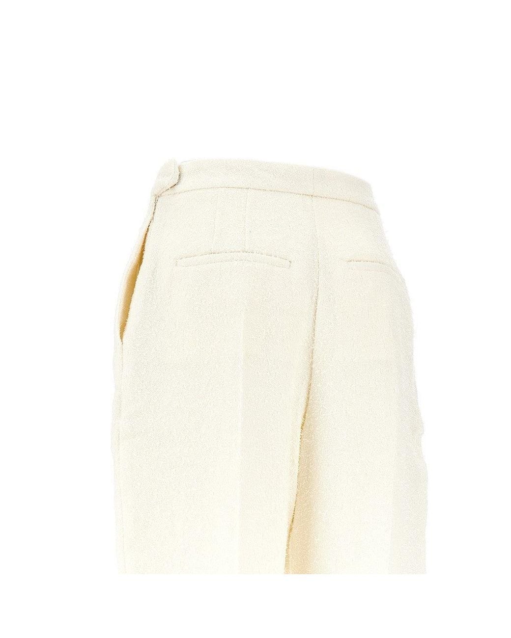 Rohe White Sculptural Bouclé Pants