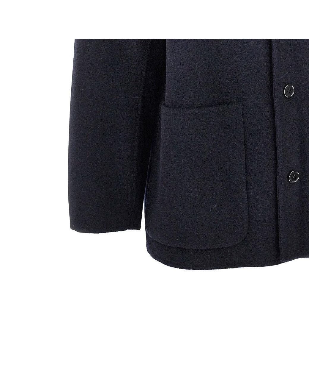 Cmmn Swdn Blue 'Arman' Wool-Blend Shirt Jacket for men