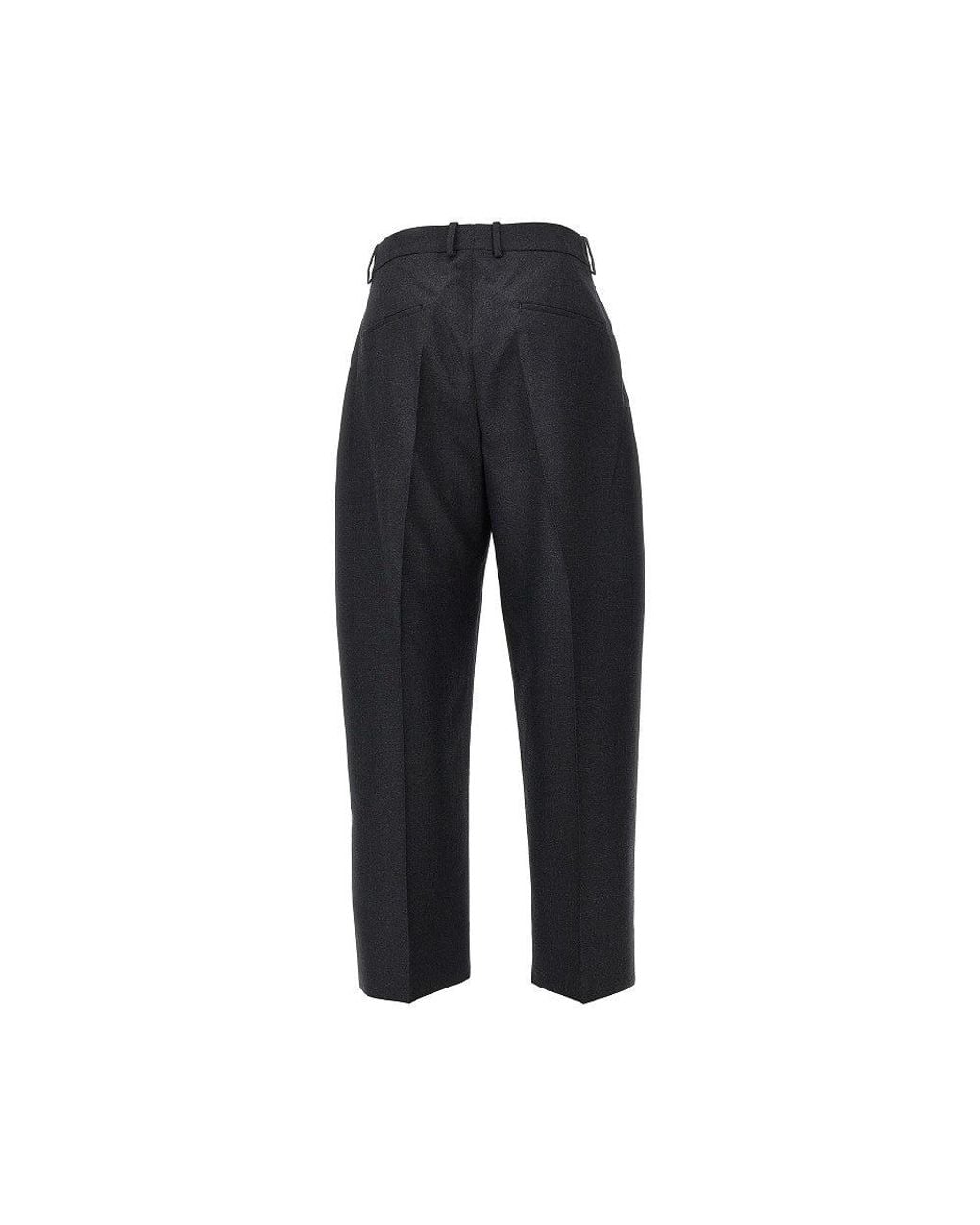 Studio Nicholson Black Pleated Hopsack Pants for men