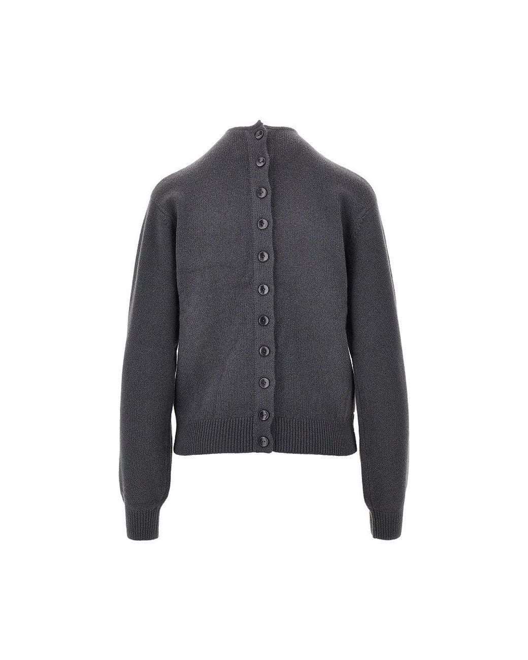 Lemaire Blue Reversible Cashmere Sweater
