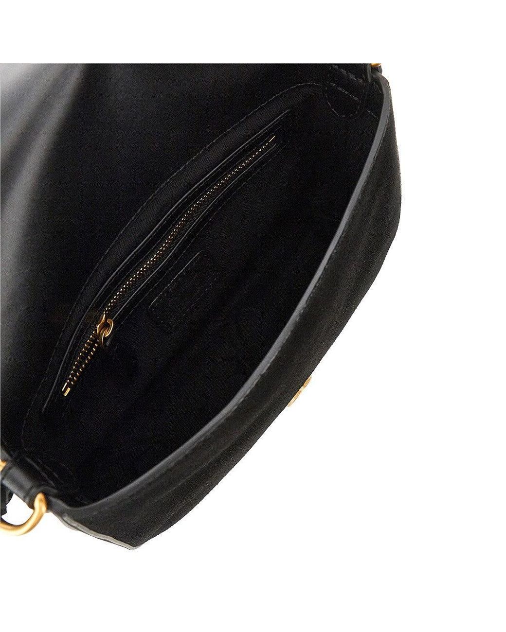 Pinko Black 'Mini Love Bag Satchel' Suede Leather Bag