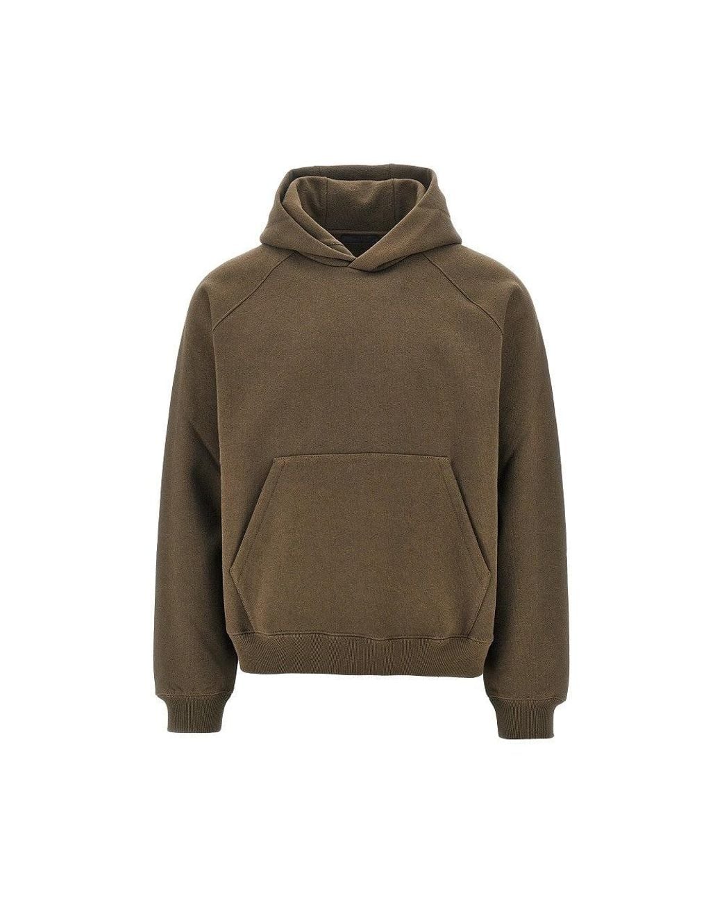 Prada Green Cotton Hoodie for men