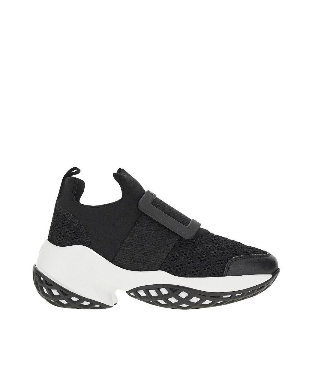 Roger Vivier Black Viv' Run Fabric Sneakers