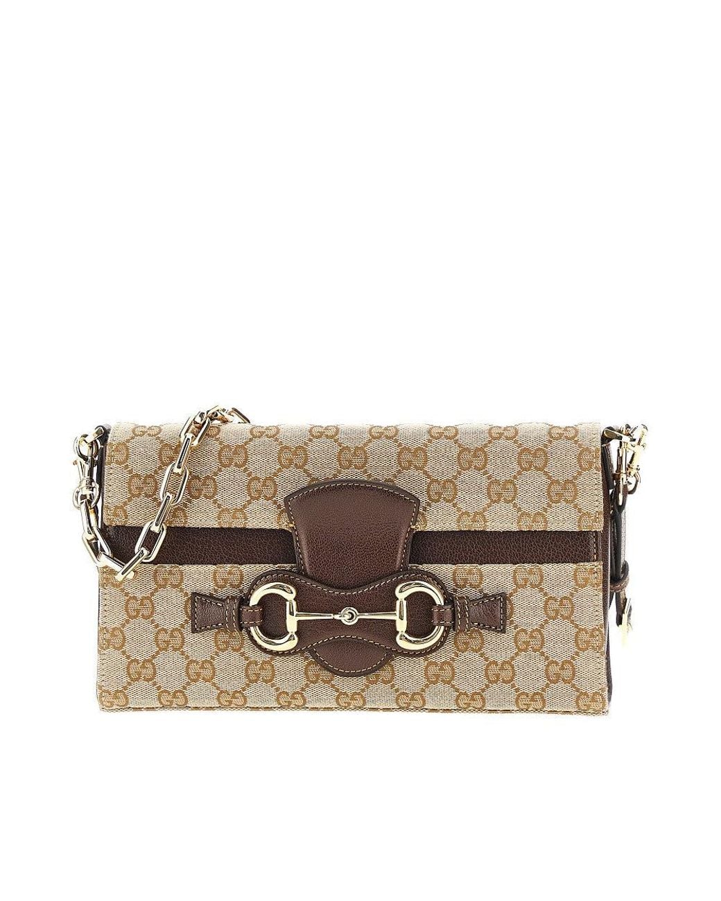 Gucci Metallic Medium 'Horsebit Ristretto' Shoulder Bag