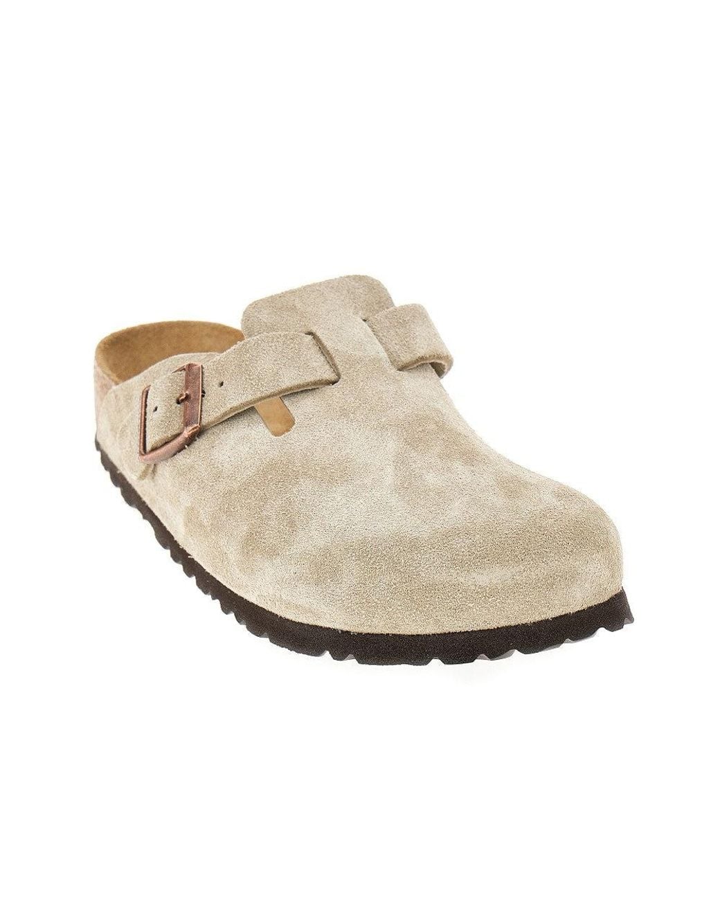 Birkenstock Natural 'Boston' Suede Leather Sabot for men