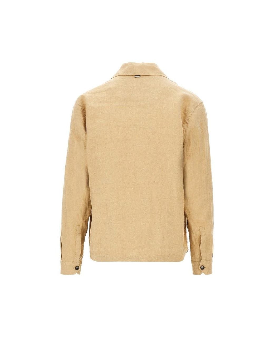 Herno Natural Linen Overshirt for men