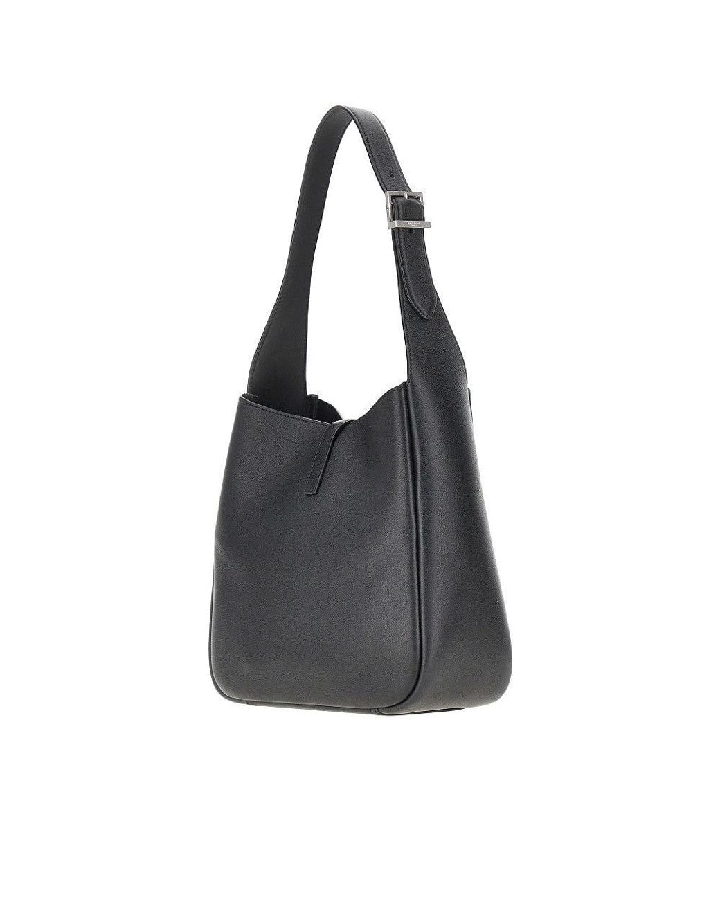 Saint Laurent Black Small 'Le 5 À 7 Soft' Leather Bag