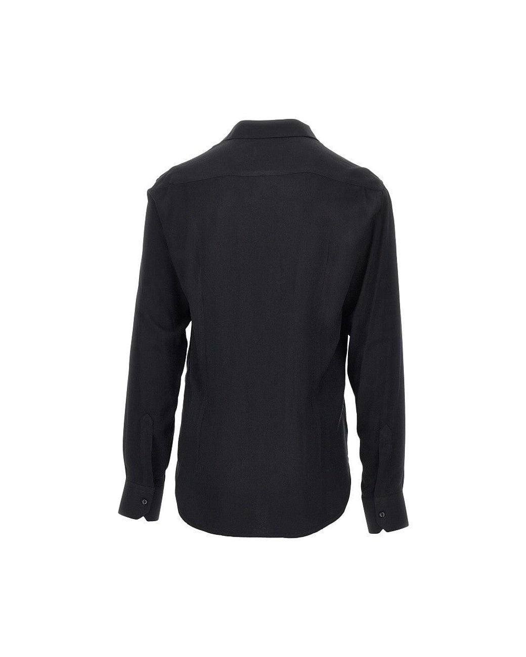 MARSĒM Blue Viscose Twill Shirt for men