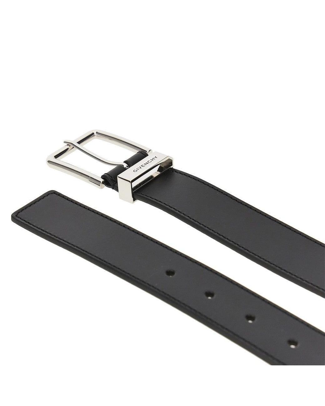 Givenchy Black Leather Classique Belt for men