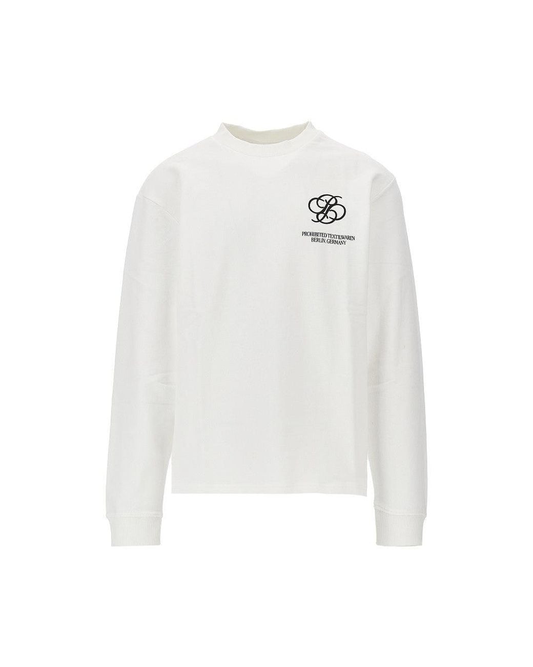 Prohibited White 'College Days' French Terry T-Shirt for men
