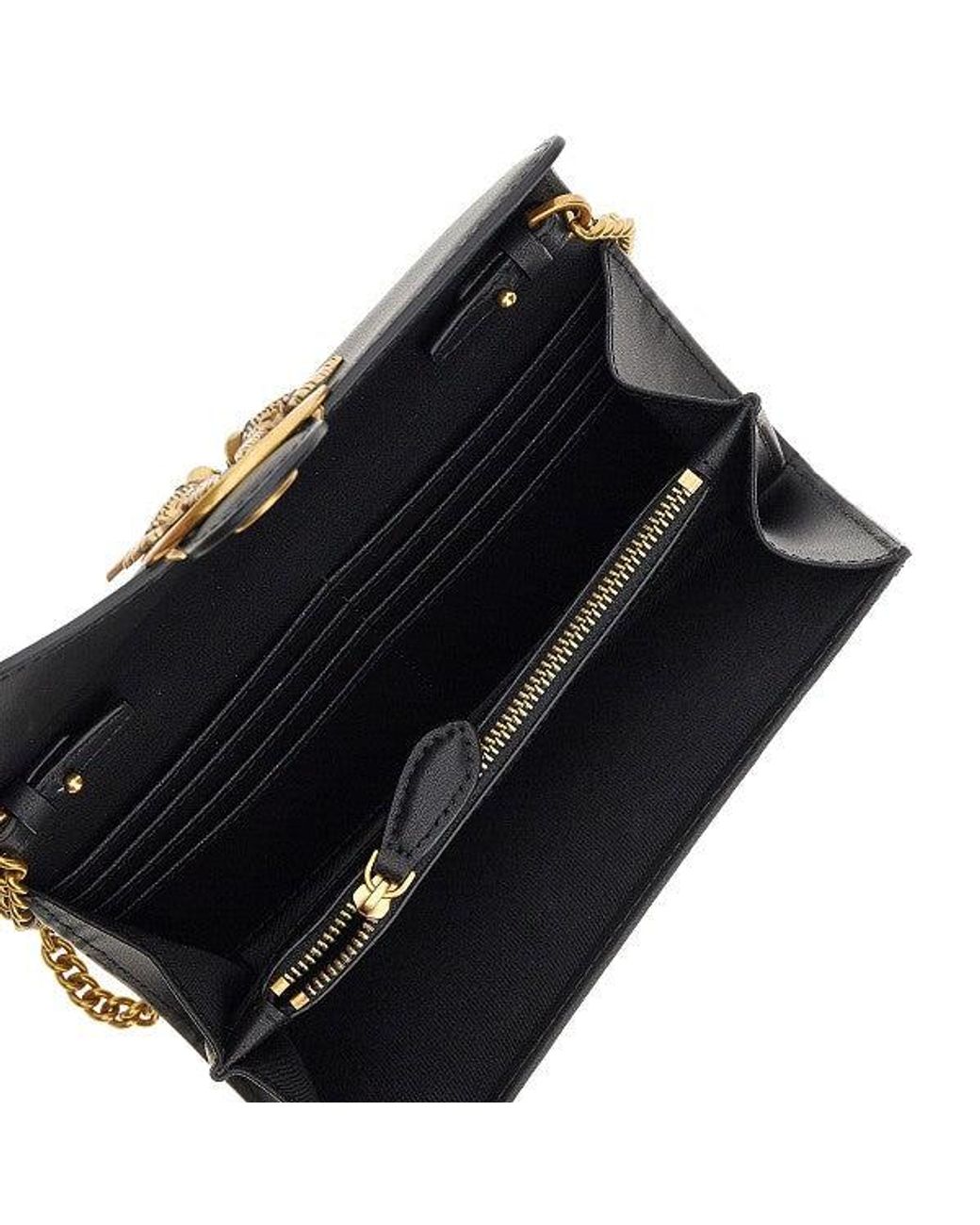 Pinko Black Love Bag One Leather Clutch