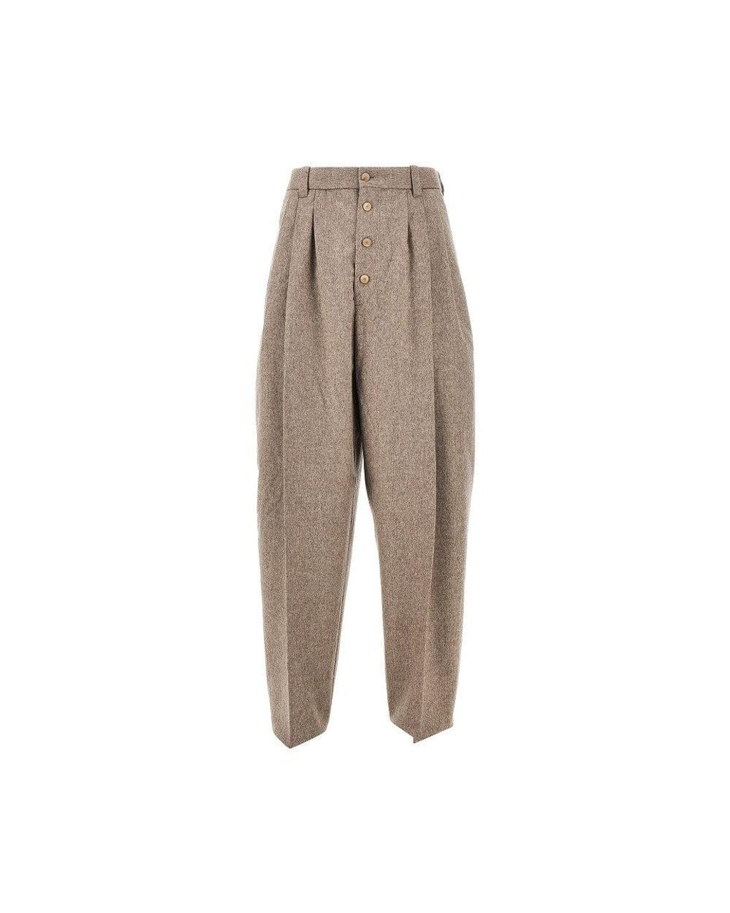Jacquemus Natural 'Fernando' Wool Pants for men