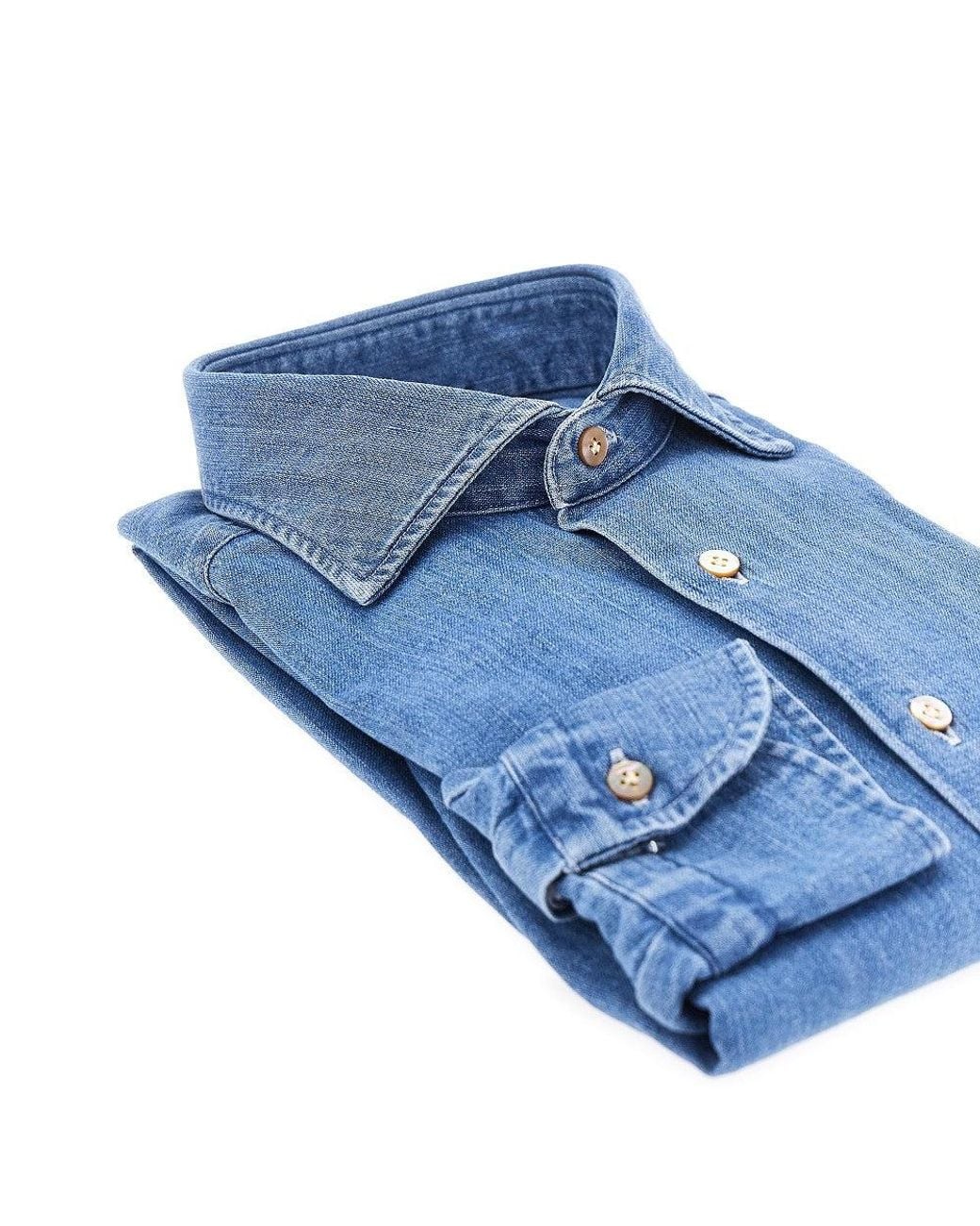 Borriello Blue Denim Shirt for men