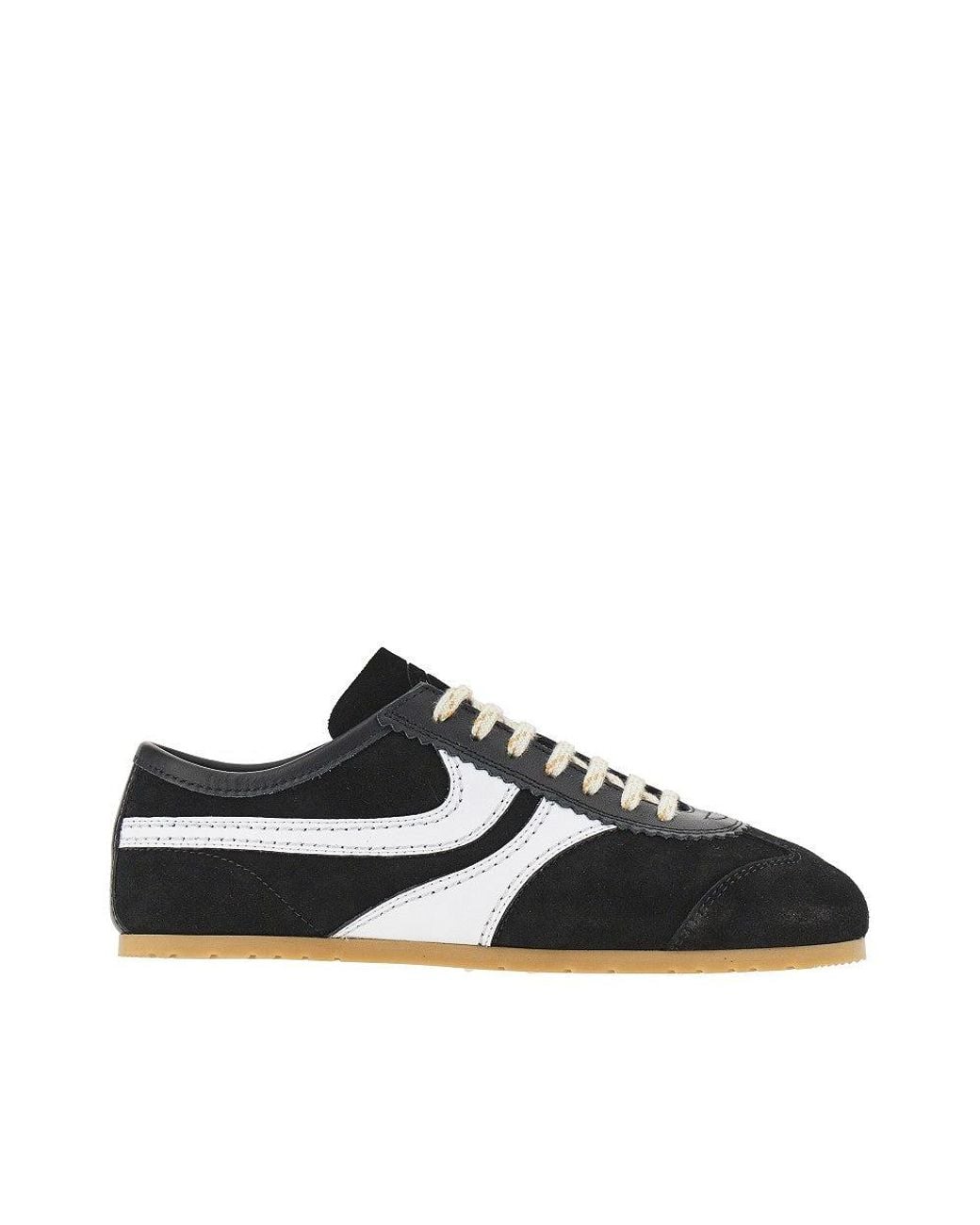 Dries Van Noten Black Suede Leather Sneakers