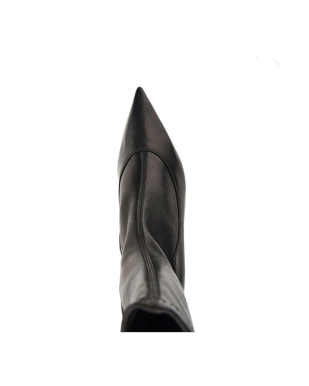 Khaite Black Stretch Nappa Leather Ankle-Boots