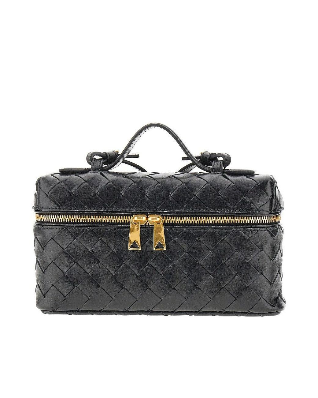 Bottega Veneta Black Leather 'Bang Bang' Vanity Case Bag