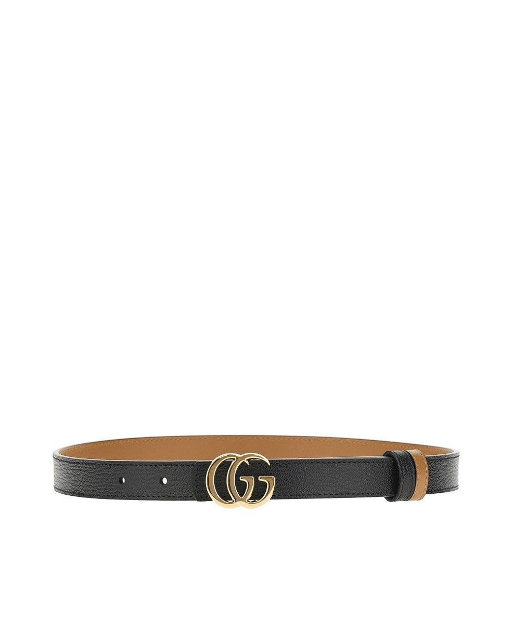Gucci Multicolor Gg Marmont Reversible Leather Belt