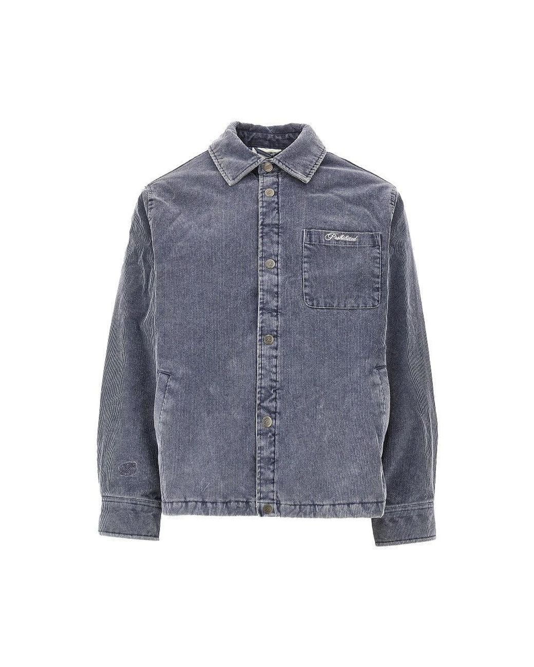 Prohibited Blue 'Old Campus' Padded Overshirt for men
