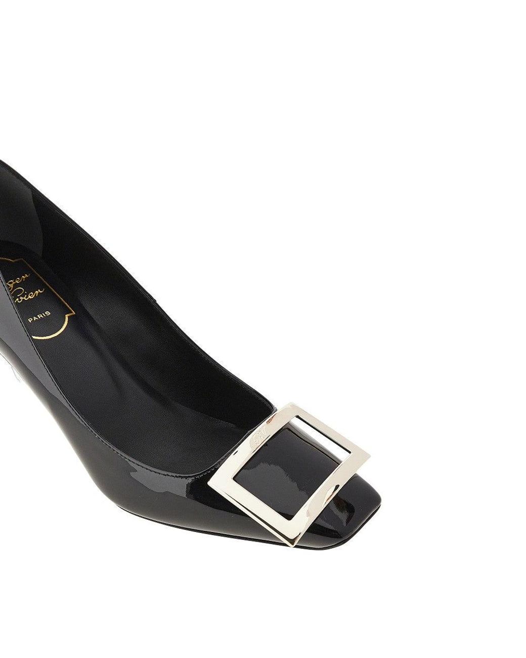 Roger Vivier Blue Patent Leather Belle Vivier Trompette Pumps