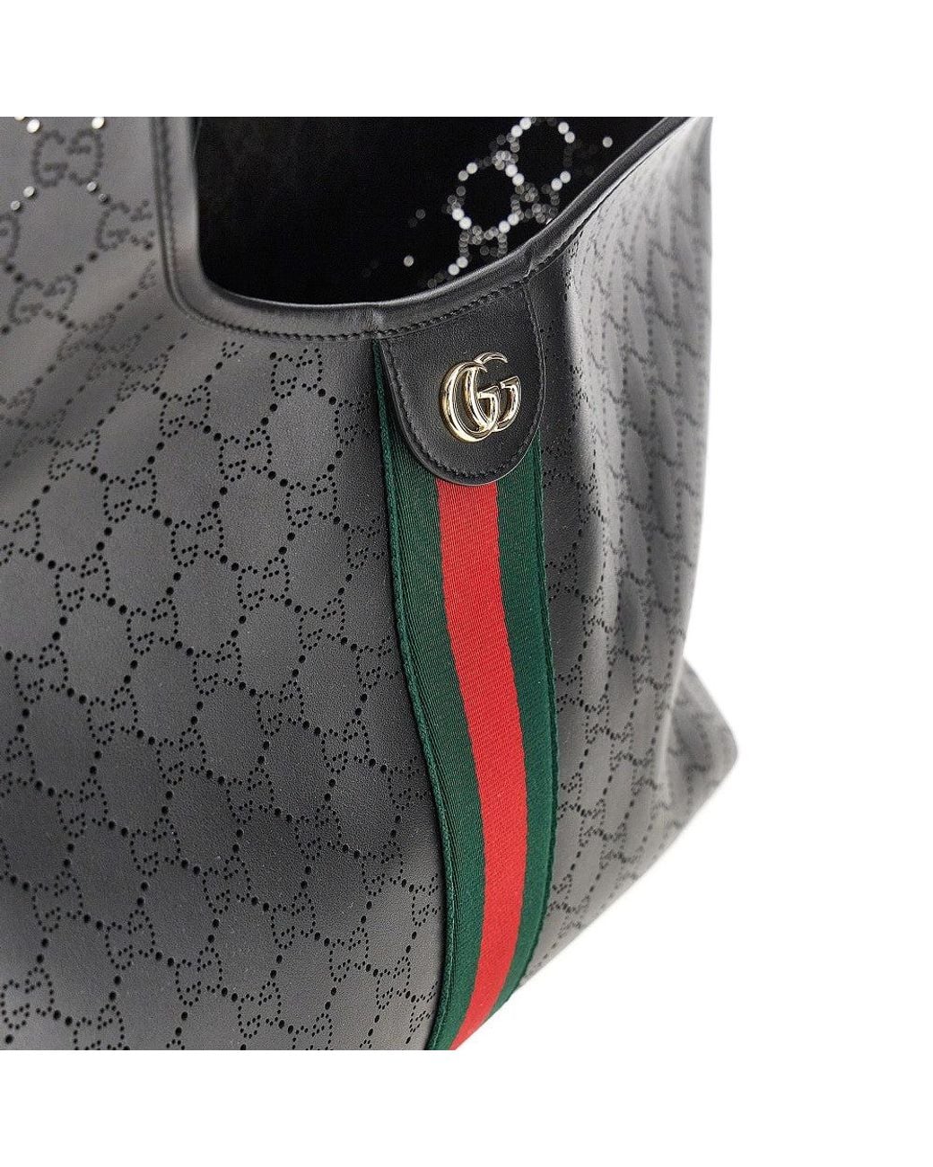 Gucci Large Giglio' Shopping Bag in Black | Lyst UK
