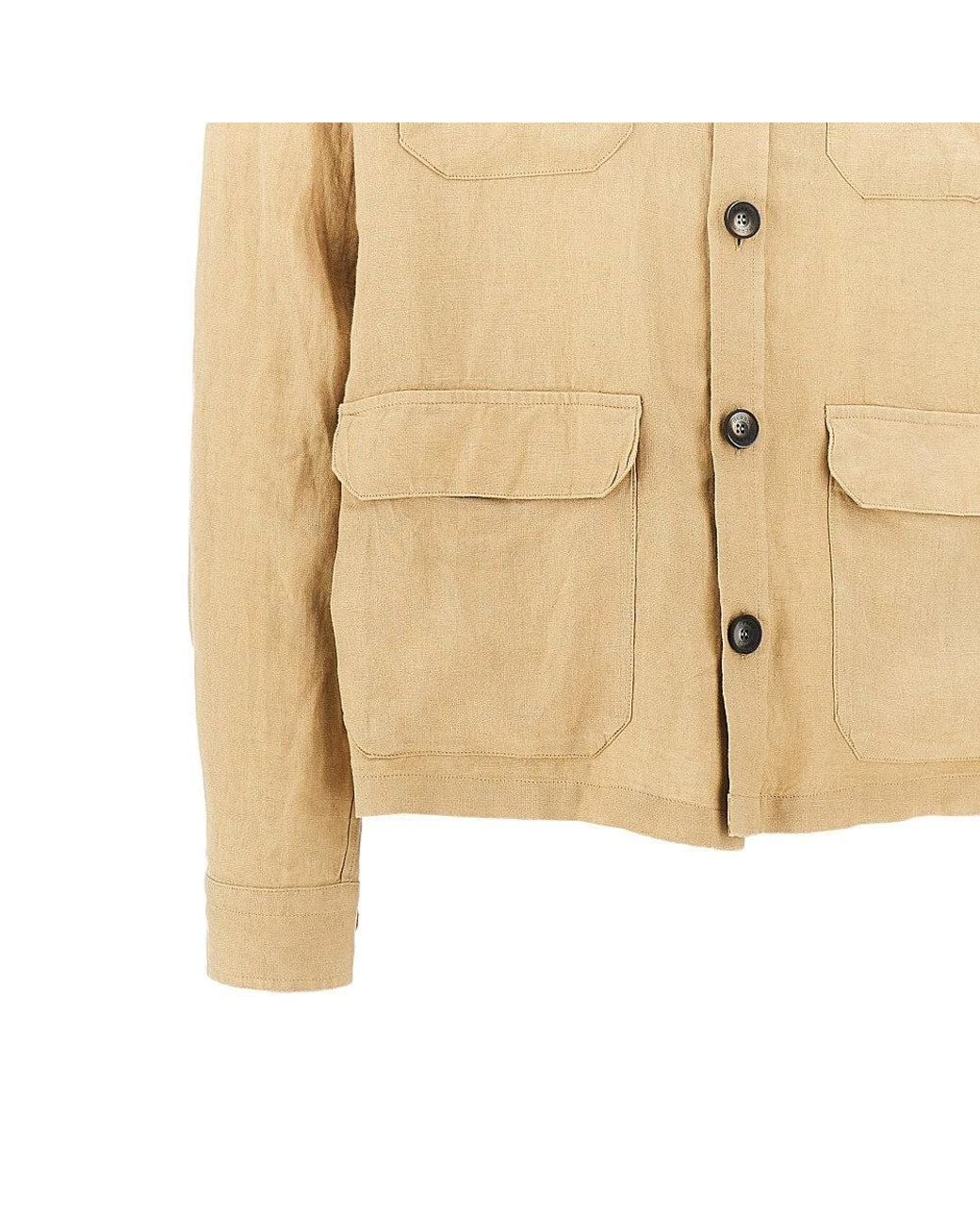 Herno Natural Linen Overshirt for men