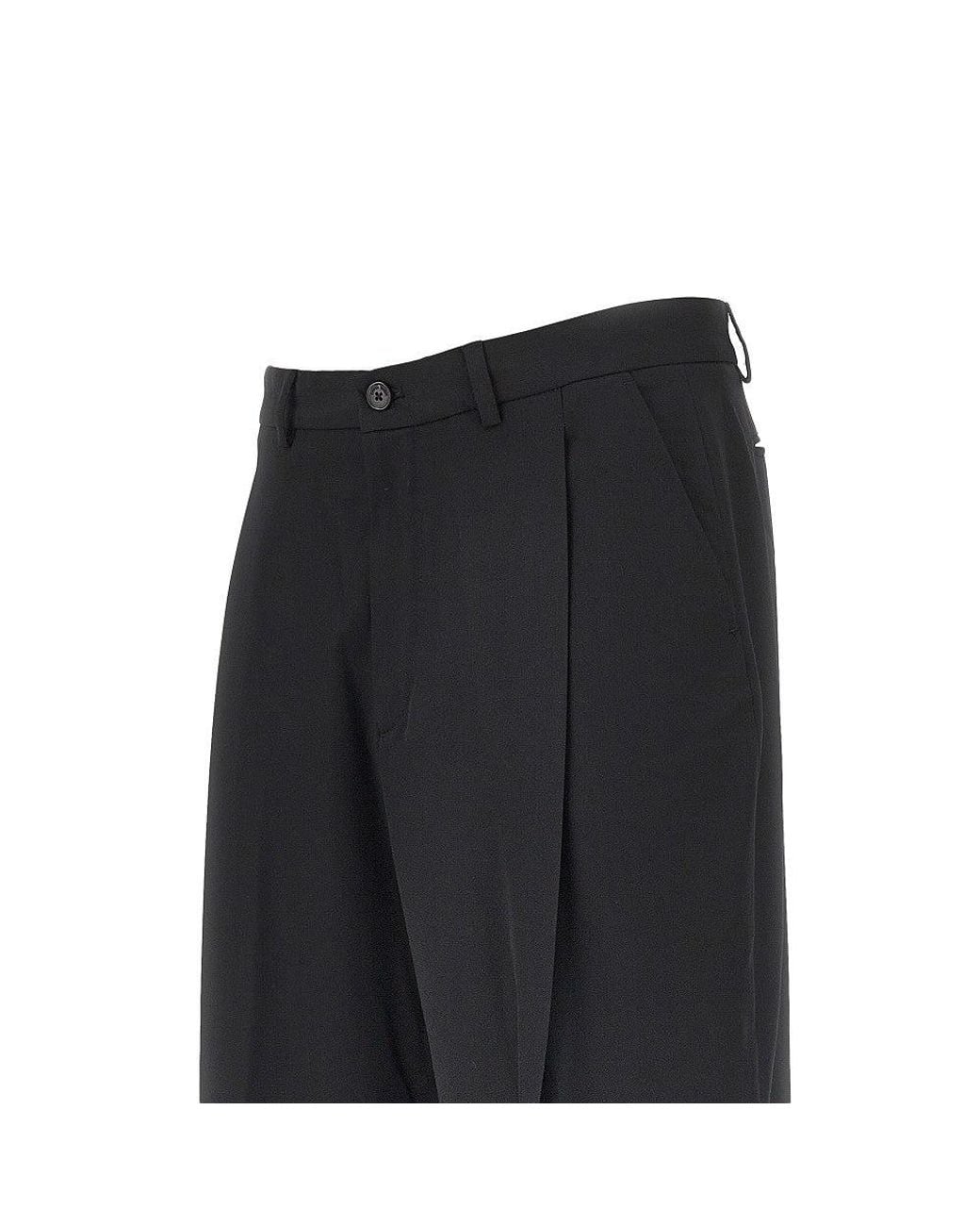 Cmmn Swdn Black 'Midas' Wool Twill Pants for men