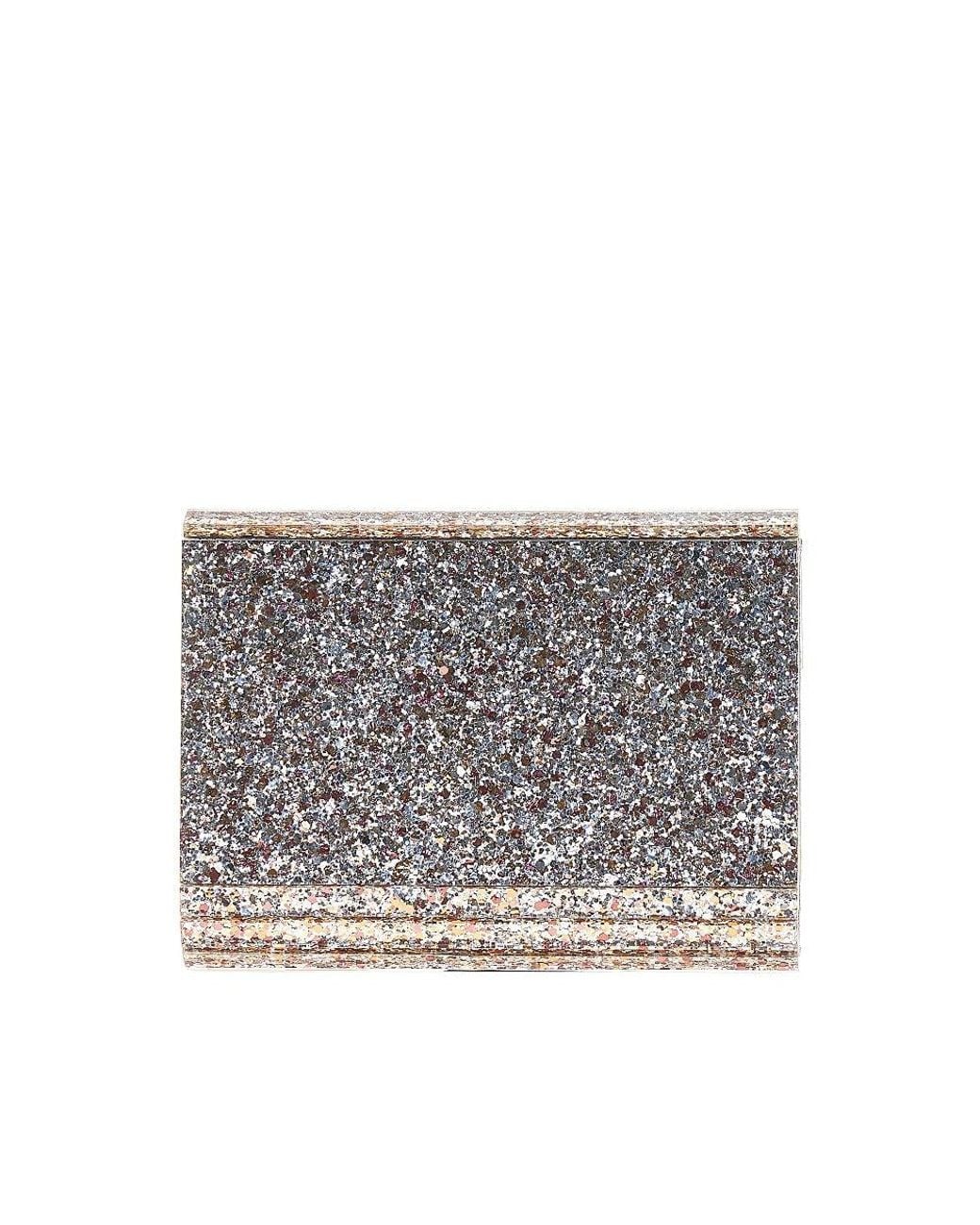 Jimmy Choo Gray 'Candy' Glittered Clutch