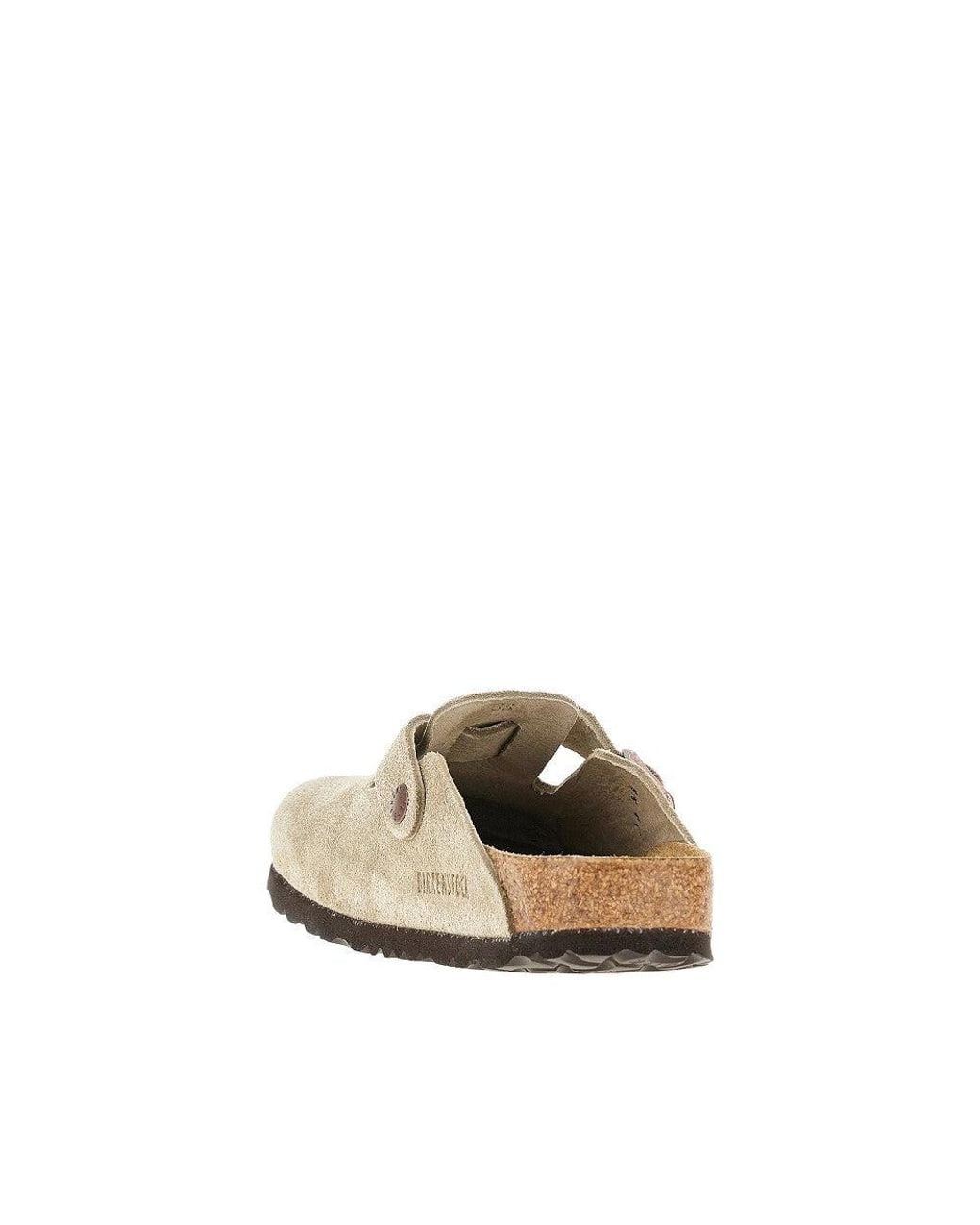 Birkenstock Natural 'Boston' Suede Leather Sabot for men
