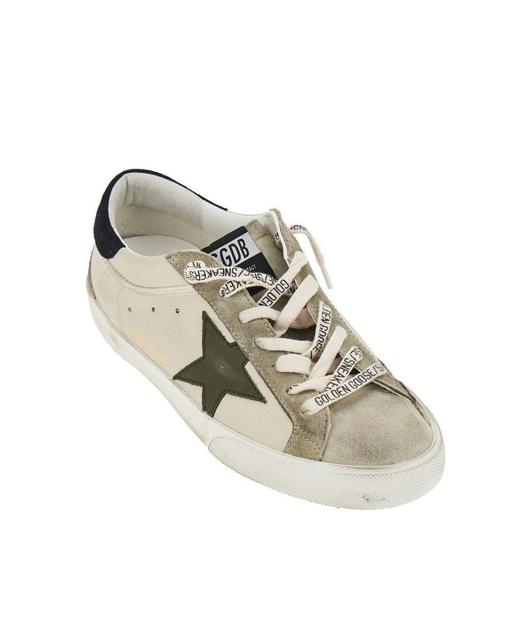 Golden Goose Deluxe Brand Gray Leather Super-Star Sneakers for men