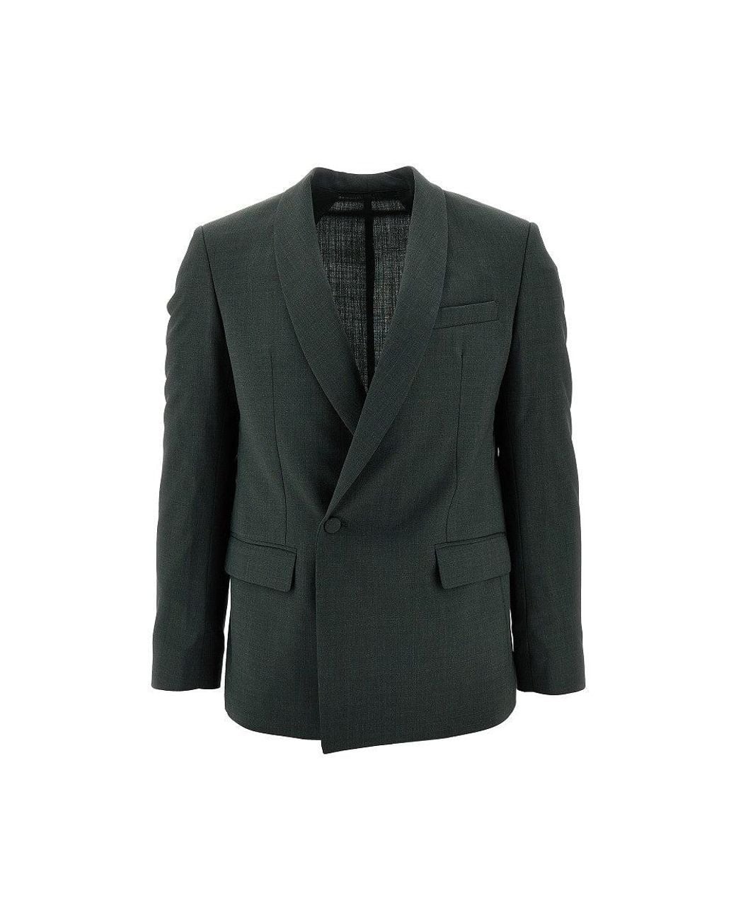 MARSĒM Green Wool-Blend Single-Breasted Suit for men