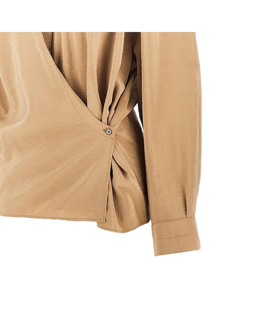 Lemaire Natural Cotton And Silk Twisted Shirt