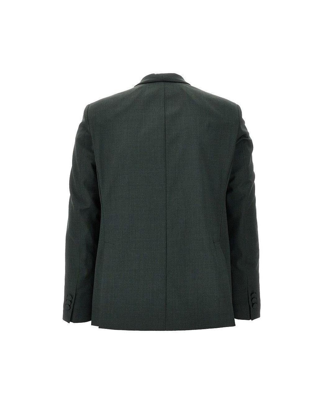 MARSĒM Green Wool-Blend Single-Breasted Suit for men