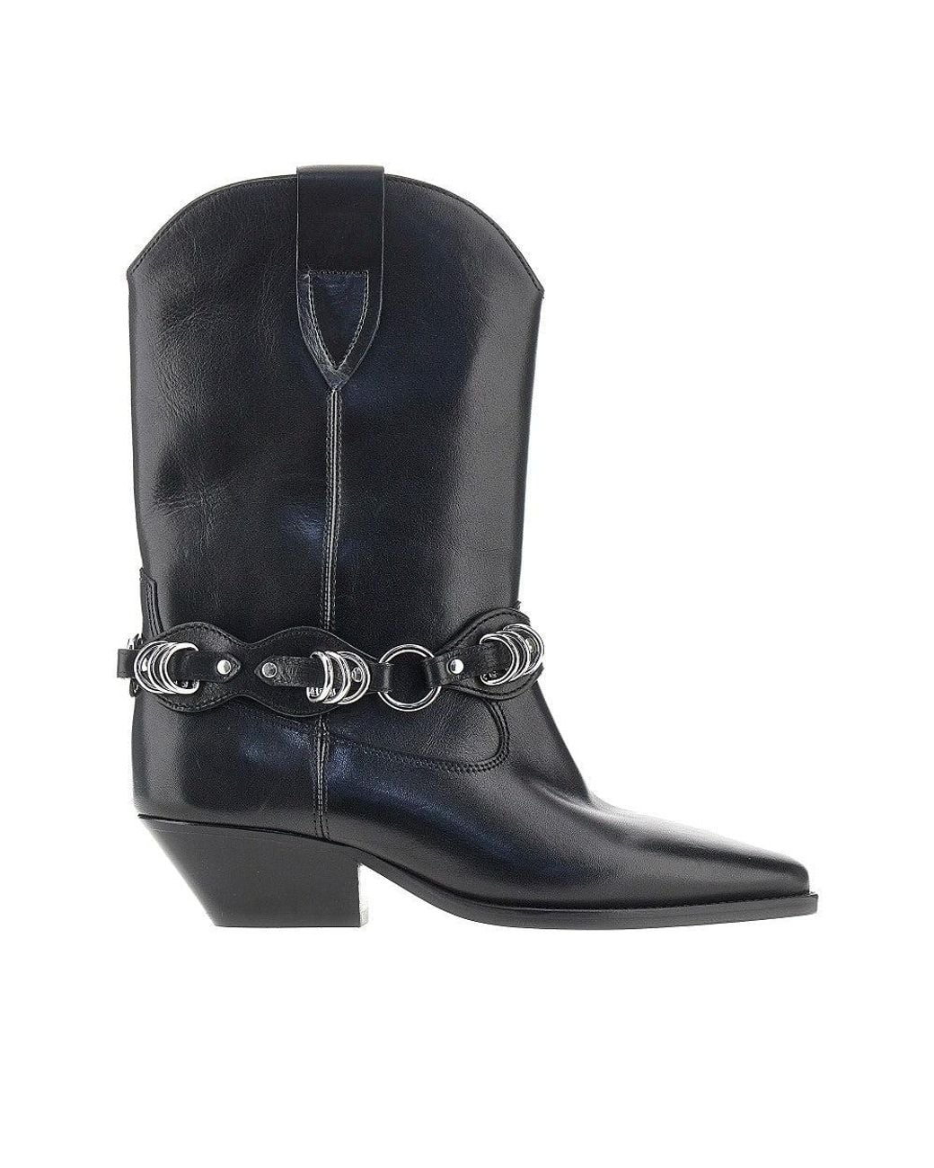 Isabel Marant Black 'Duerto' Leather Boots