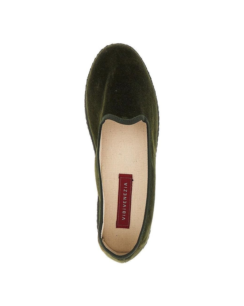 Vibi Venezia Green Velvet Slippers